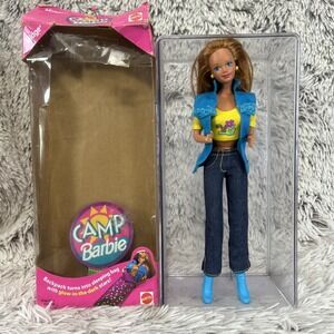 Vtg 90's Camp Barbie Midge Doll Blue Eye Strawberry Blonde Hair Outfit Boots Box